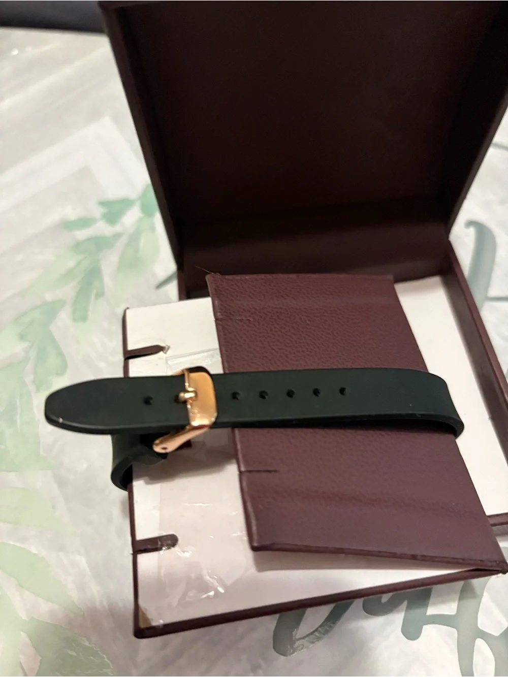Black & Rose Gold Silicone Strap Analog Wristwatch